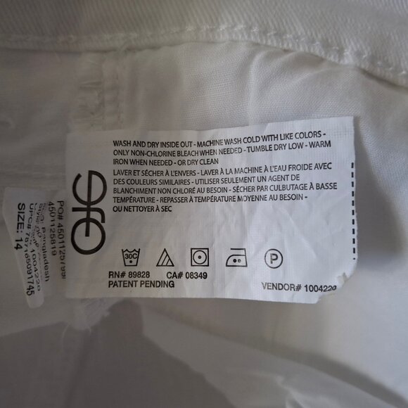 Gloria Vanderbilt HighRise White Jeans Sz 14P Tapered Leg Comfy Cotton NewWTags - Picture 13 of 15